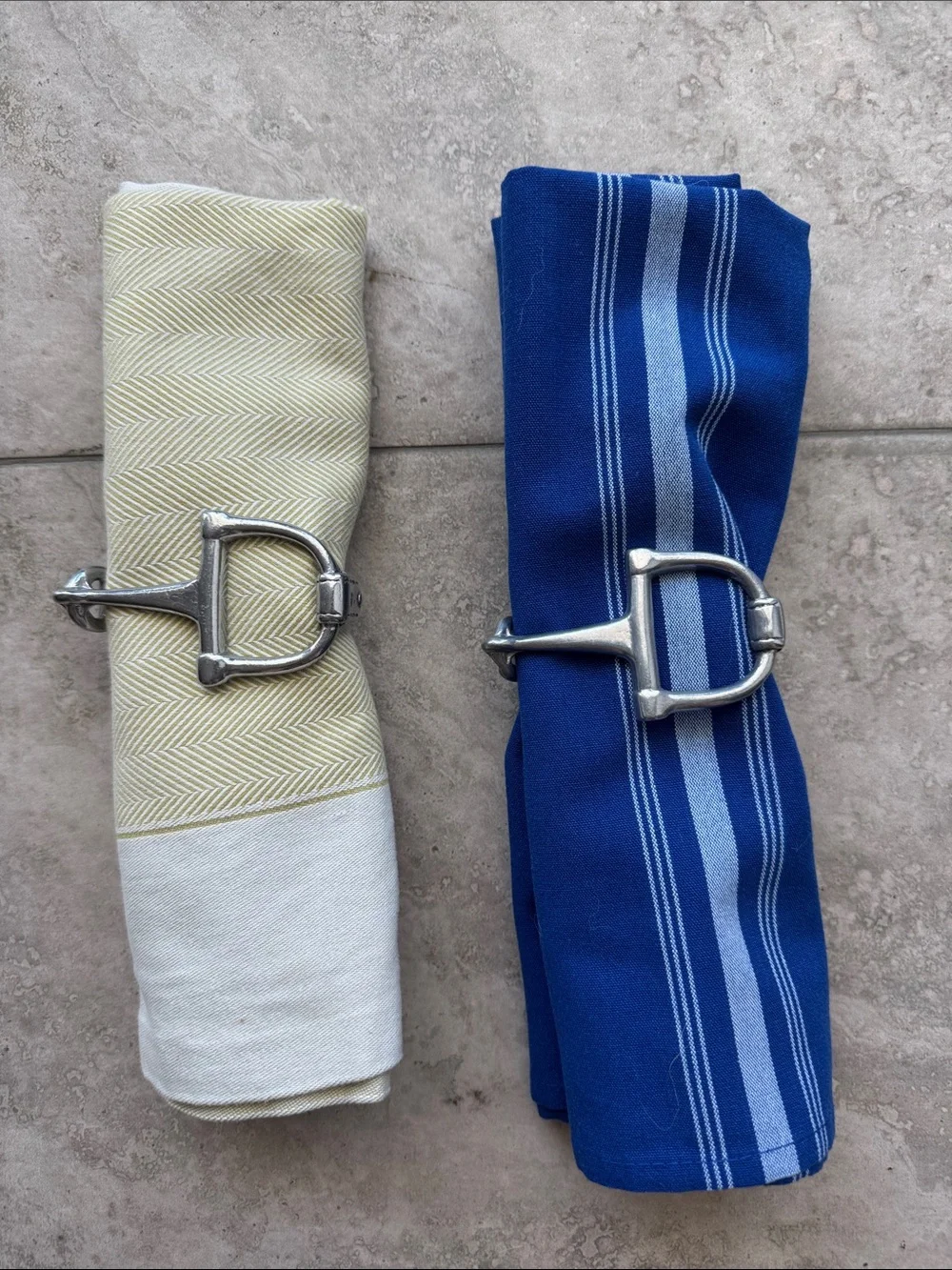 Designer inspired Equestrian napkin rings.